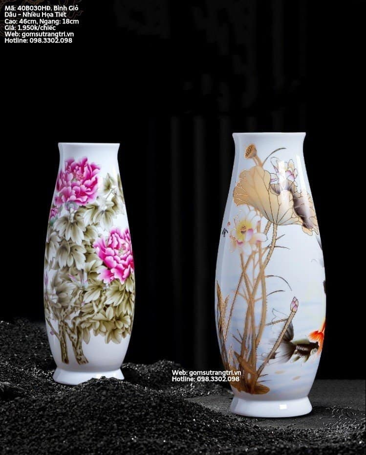 BÌNH GIỎ DÂU – NHIỀU HỌA TIẾT